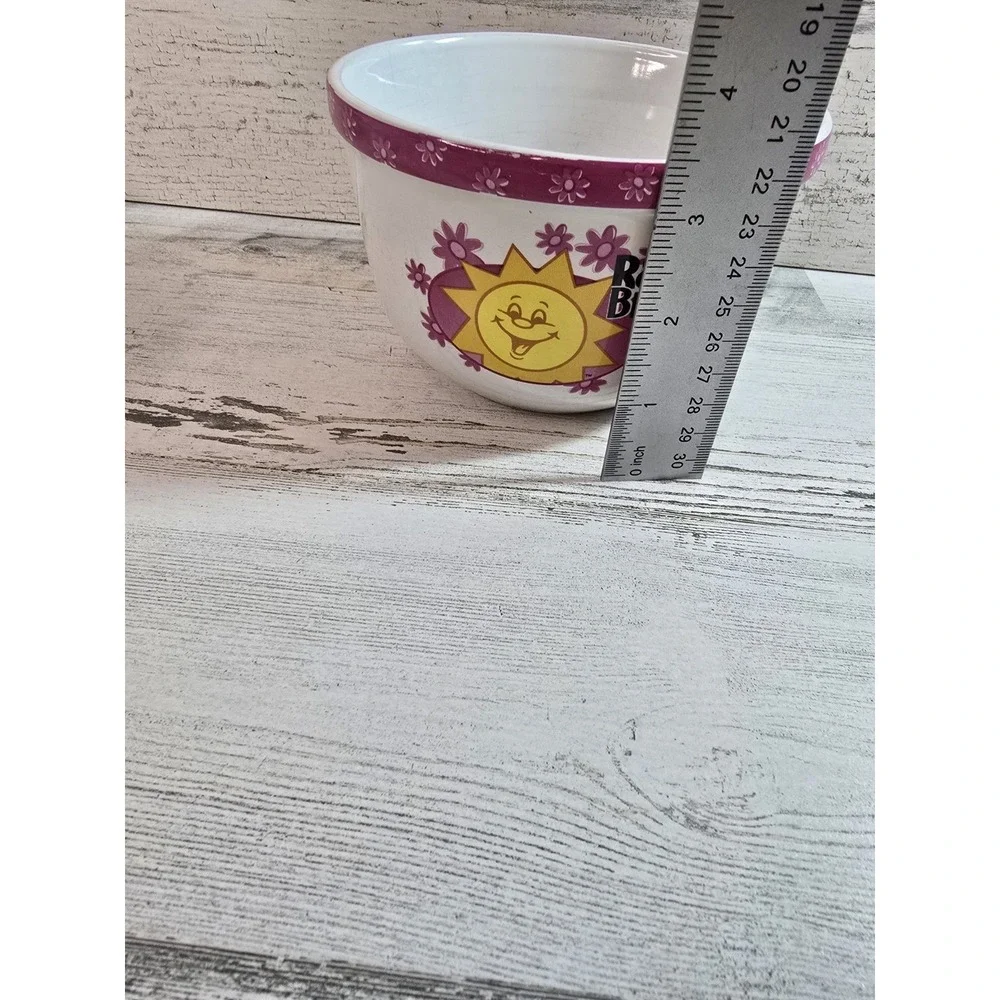 Kellogg's Raisin Bran Sun‎ Cereal Bowl Houston Harvest 2004 Purple Floral 31455